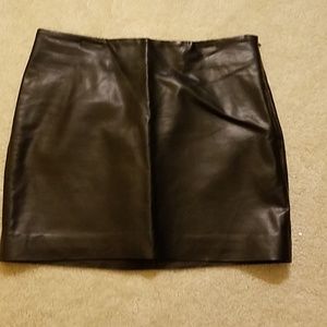 Black mini leather skirt size 10